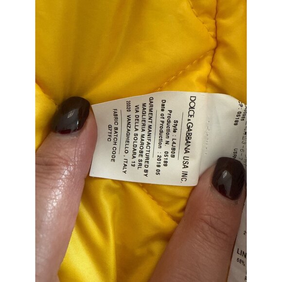 Dolce & Gabbana Kids Panelled Logo Patch Bomber Jacket In Blue 11/12Y - Picture 9 of 15